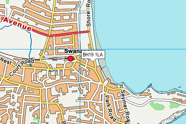 BH19 1LA map - OS VectorMap District (Ordnance Survey)
