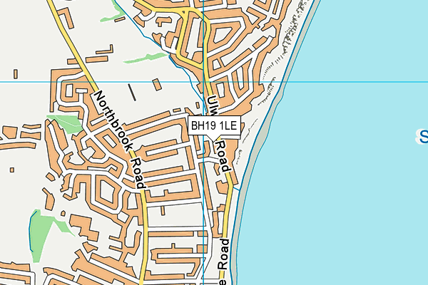 BH19 1LE map - OS VectorMap District (Ordnance Survey)