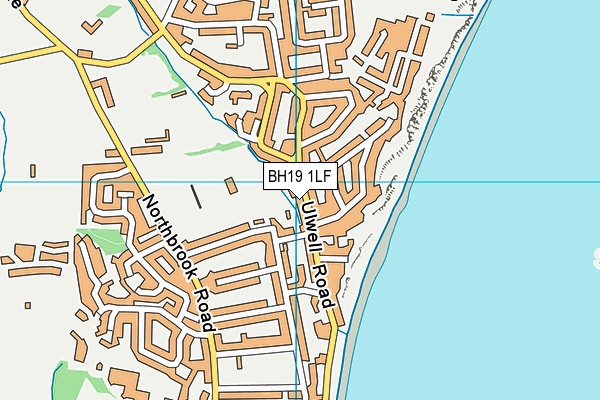 BH19 1LF map - OS VectorMap District (Ordnance Survey)