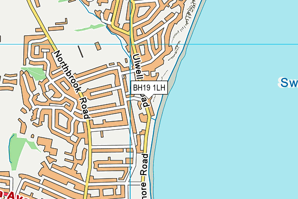 BH19 1LH map - OS VectorMap District (Ordnance Survey)