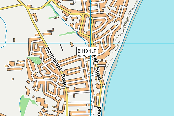 BH19 1LP map - OS VectorMap District (Ordnance Survey)