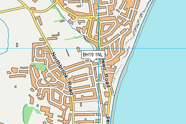 BH19 1NL map - OS VectorMap District (Ordnance Survey)
