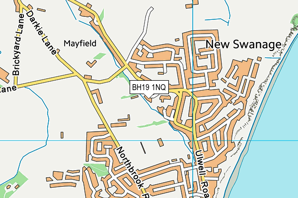 Swanage Cricket Club map (BH19 1NQ) - OS VectorMap District (Ordnance Survey)