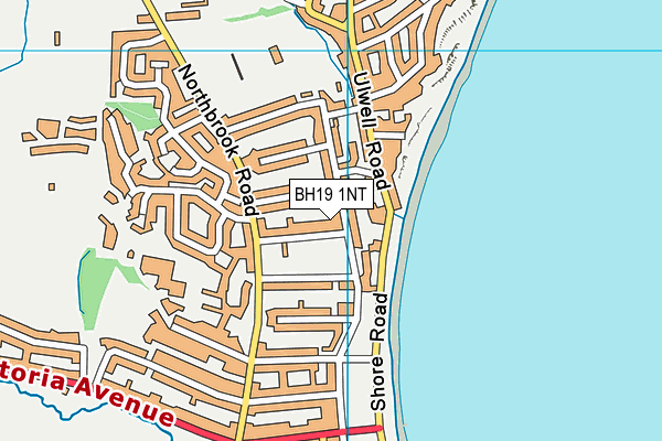 BH19 1NT map - OS VectorMap District (Ordnance Survey)