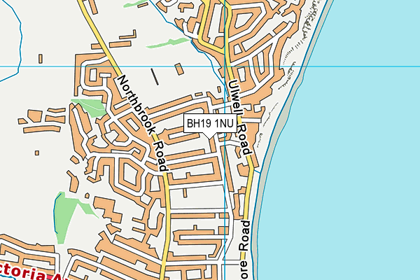 BH19 1NU map - OS VectorMap District (Ordnance Survey)