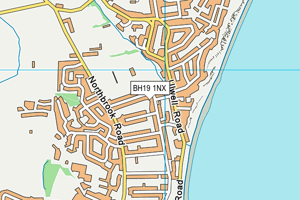 BH19 1NX map - OS VectorMap District (Ordnance Survey)