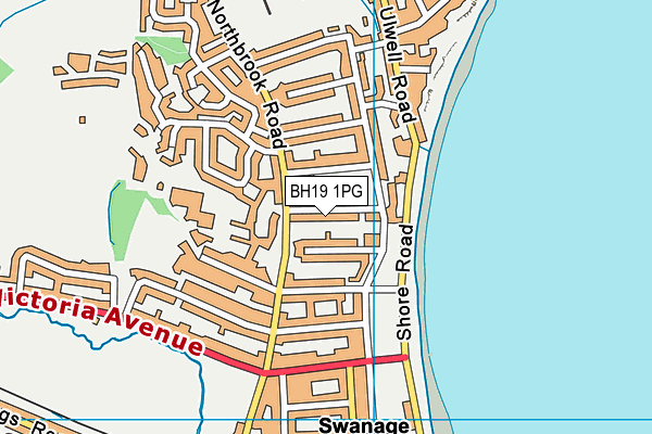 BH19 1PG map - OS VectorMap District (Ordnance Survey)