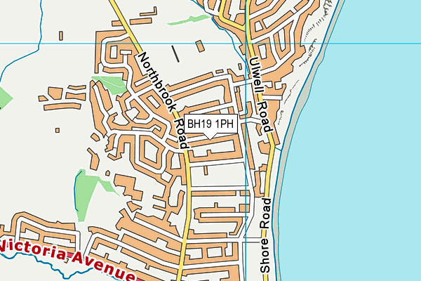 BH19 1PH map - OS VectorMap District (Ordnance Survey)