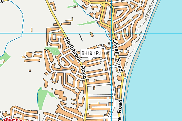 BH19 1PJ map - OS VectorMap District (Ordnance Survey)