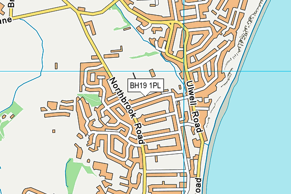 BH19 1PL map - OS VectorMap District (Ordnance Survey)