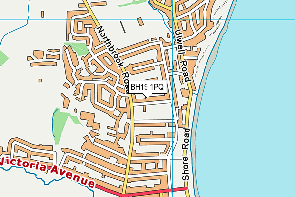 BH19 1PQ map - OS VectorMap District (Ordnance Survey)