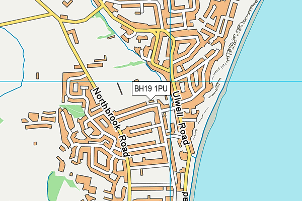 BH19 1PU map - OS VectorMap District (Ordnance Survey)