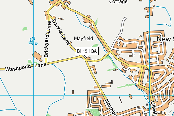 BH19 1QA map - OS VectorMap District (Ordnance Survey)
