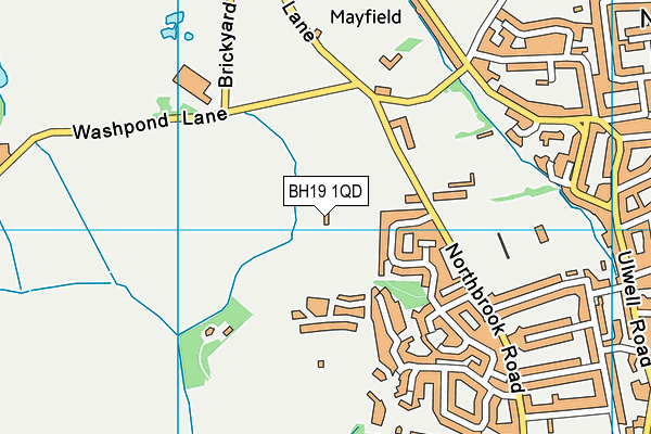 BH19 1QD map - OS VectorMap District (Ordnance Survey)