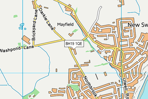 BH19 1QE map - OS VectorMap District (Ordnance Survey)
