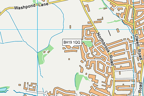 BH19 1QQ map - OS VectorMap District (Ordnance Survey)