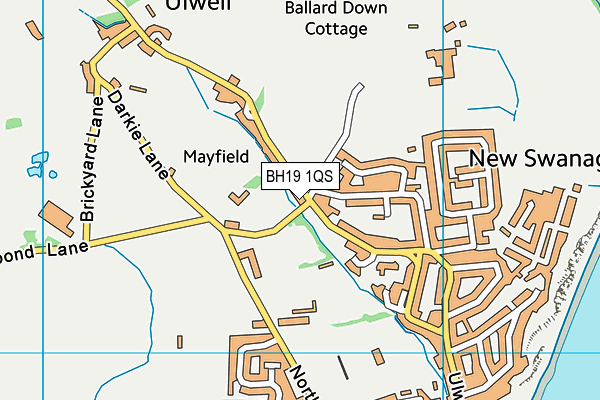 BH19 1QS map - OS VectorMap District (Ordnance Survey)
