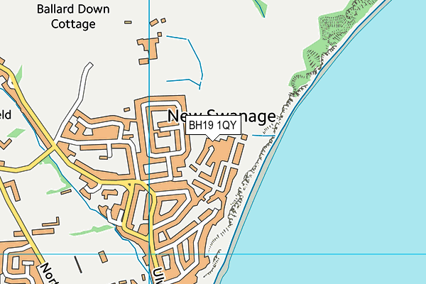 BH19 1QY map - OS VectorMap District (Ordnance Survey)