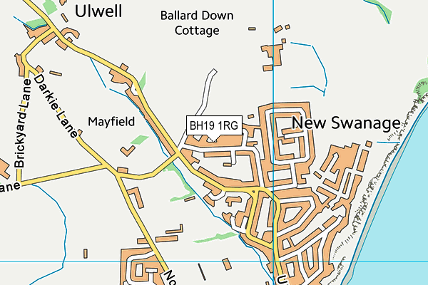 BH19 1RG map - OS VectorMap District (Ordnance Survey)