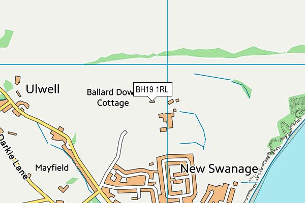 BH19 1RL map - OS VectorMap District (Ordnance Survey)