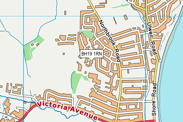 BH19 1RN map - OS VectorMap District (Ordnance Survey)