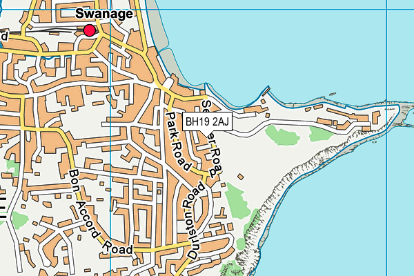 BH19 2AJ map - OS VectorMap District (Ordnance Survey)