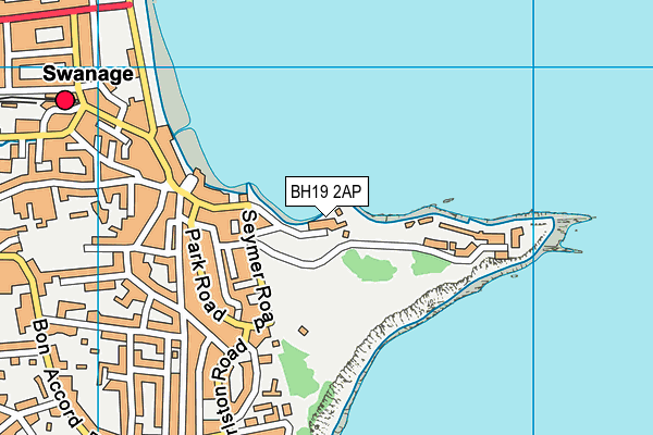 BH19 2AP map - OS VectorMap District (Ordnance Survey)