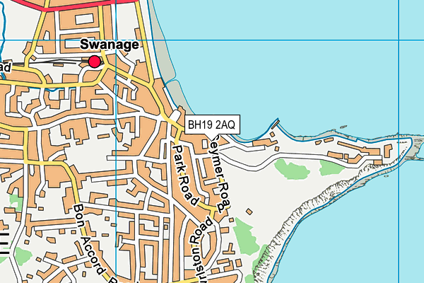 BH19 2AQ map - OS VectorMap District (Ordnance Survey)