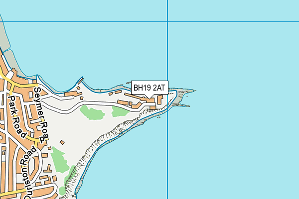 BH19 2AT map - OS VectorMap District (Ordnance Survey)