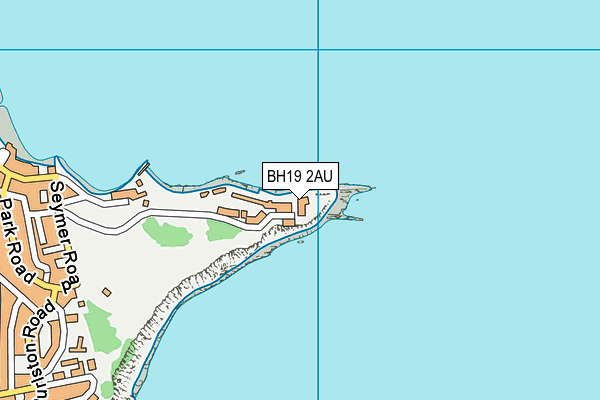 BH19 2AU map - OS VectorMap District (Ordnance Survey)