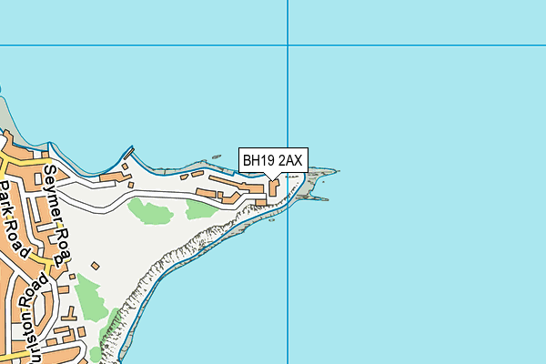 BH19 2AX map - OS VectorMap District (Ordnance Survey)