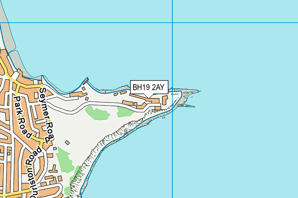 BH19 2AY map - OS VectorMap District (Ordnance Survey)