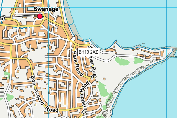 BH19 2AZ map - OS VectorMap District (Ordnance Survey)