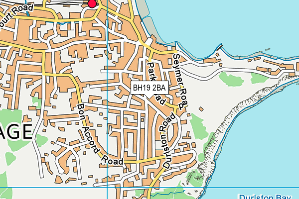 BH19 2BA map - OS VectorMap District (Ordnance Survey)