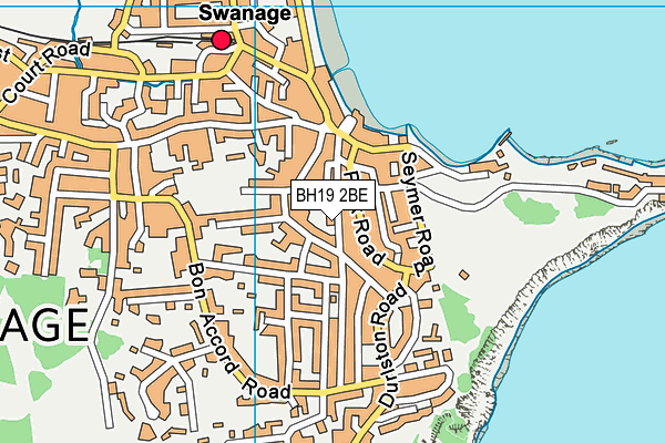 BH19 2BE map - OS VectorMap District (Ordnance Survey)