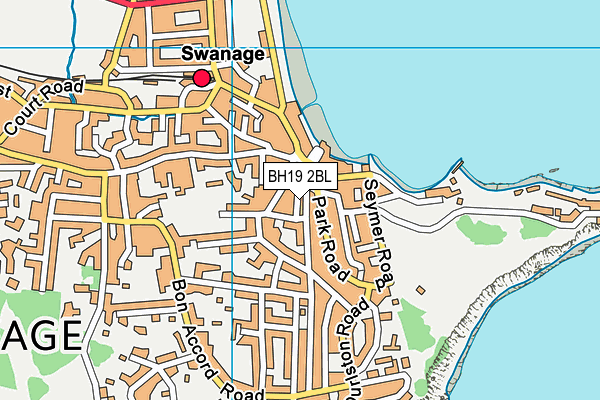 BH19 2BL map - OS VectorMap District (Ordnance Survey)