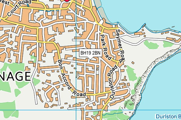 BH19 2BN map - OS VectorMap District (Ordnance Survey)