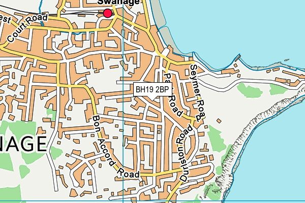 BH19 2BP map - OS VectorMap District (Ordnance Survey)