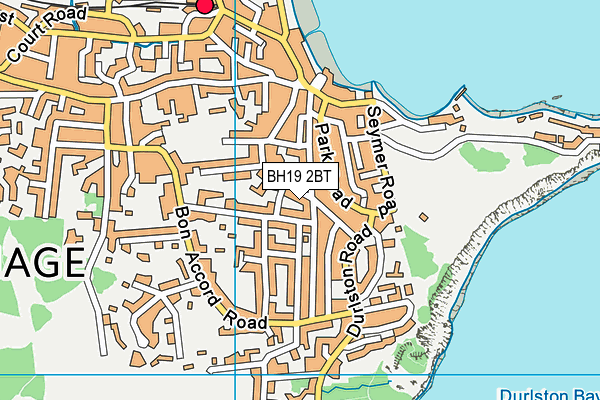 BH19 2BT map - OS VectorMap District (Ordnance Survey)