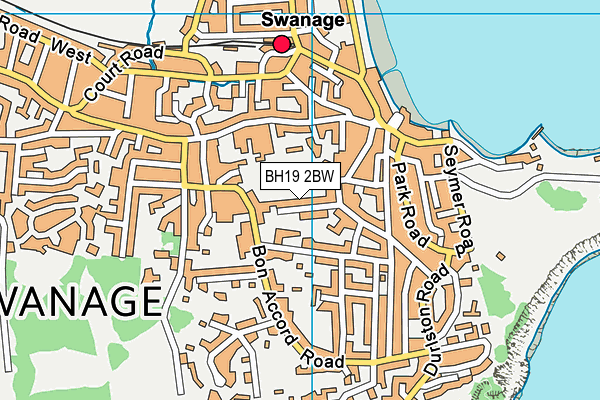 BH19 2BW map - OS VectorMap District (Ordnance Survey)