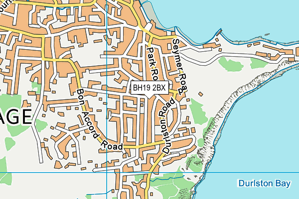 BH19 2BX map - OS VectorMap District (Ordnance Survey)