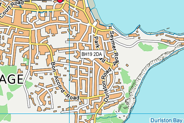 BH19 2DA map - OS VectorMap District (Ordnance Survey)