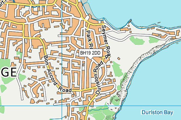 BH19 2DD map - OS VectorMap District (Ordnance Survey)