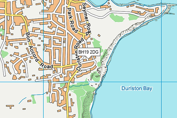 BH19 2DG map - OS VectorMap District (Ordnance Survey)