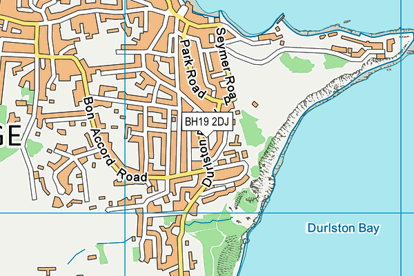 BH19 2DJ map - OS VectorMap District (Ordnance Survey)