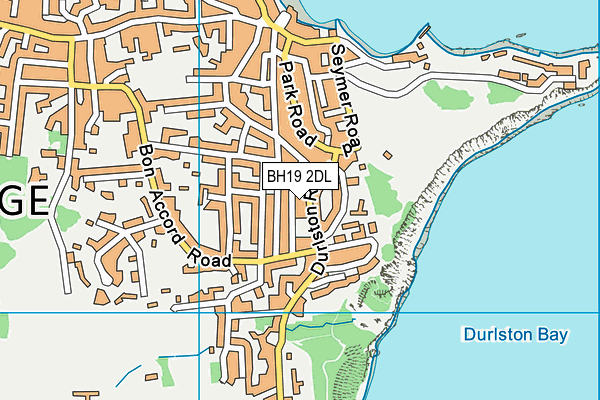 BH19 2DL map - OS VectorMap District (Ordnance Survey)