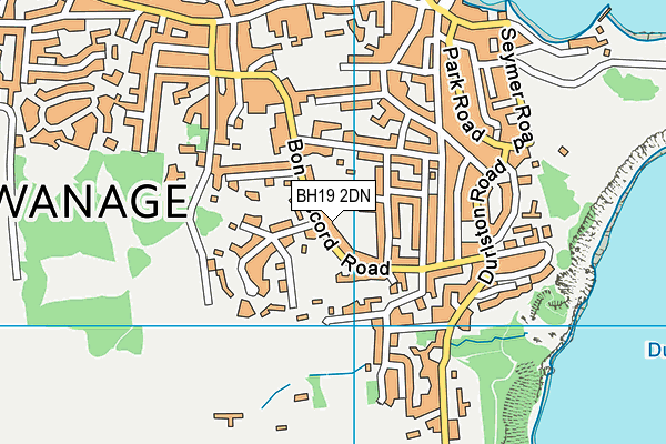 BH19 2DN map - OS VectorMap District (Ordnance Survey)