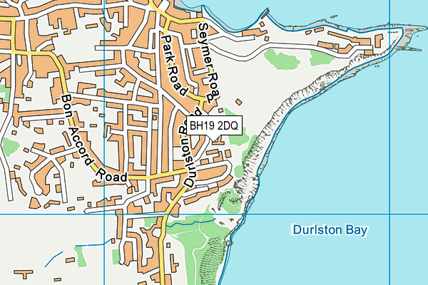 BH19 2DQ map - OS VectorMap District (Ordnance Survey)