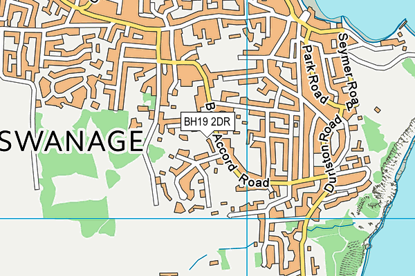 BH19 2DR map - OS VectorMap District (Ordnance Survey)