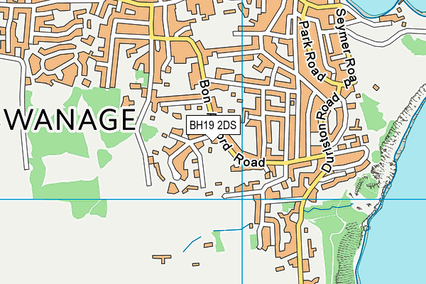 BH19 2DS map - OS VectorMap District (Ordnance Survey)